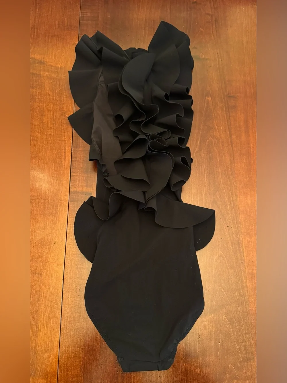Zimmermann Black Ruffle-Trim One-Piece Swimsuit - Picture 3 of 5
